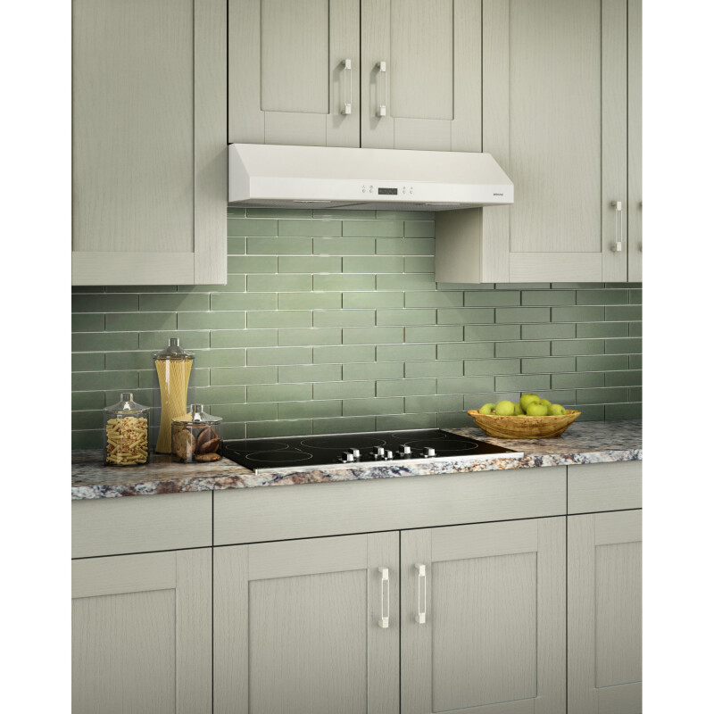 DISCONTINUED- 42-Inch Convertible Under-Cabinet Range Hood w/ Heat Sentry, 400 CFM, White BCDJ142WH