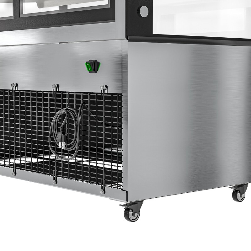 47 in. Dry Bakery Display Case with Front Curved Glass Protection, 14 cu ft BDC13C, product image 11 of 12