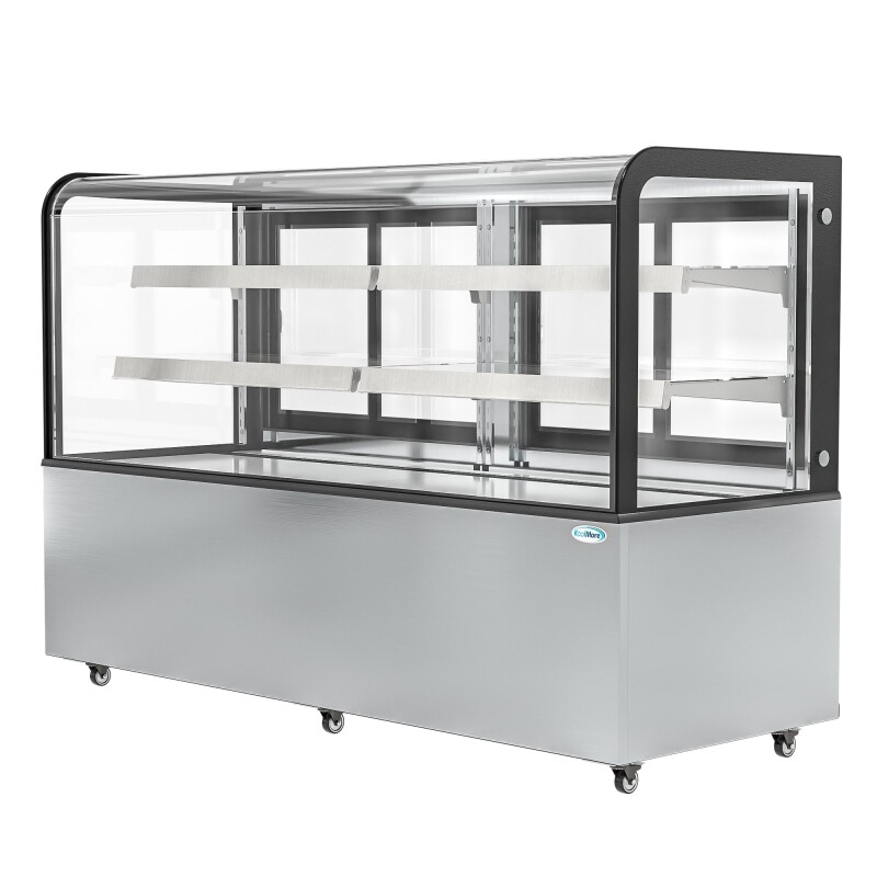 71 in. Dry Bakery Display Case with Front Curved Glass Protection, 20 cu ft BDC20C, product image 2 of 12