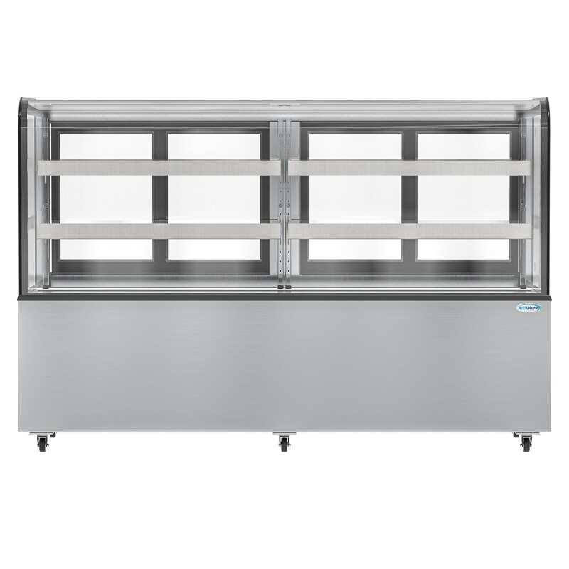 71 in. Dry Bakery Display Case with Front Curved Glass Protection, 20 cu ft BDC20C, product image 3 of 12