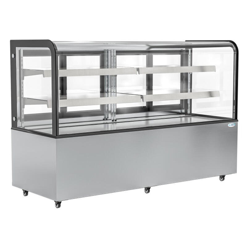 71 in. Dry Bakery Display Case with Front Curved Glass Protection, 20 cu ft BDC20C, product image 4 of 12