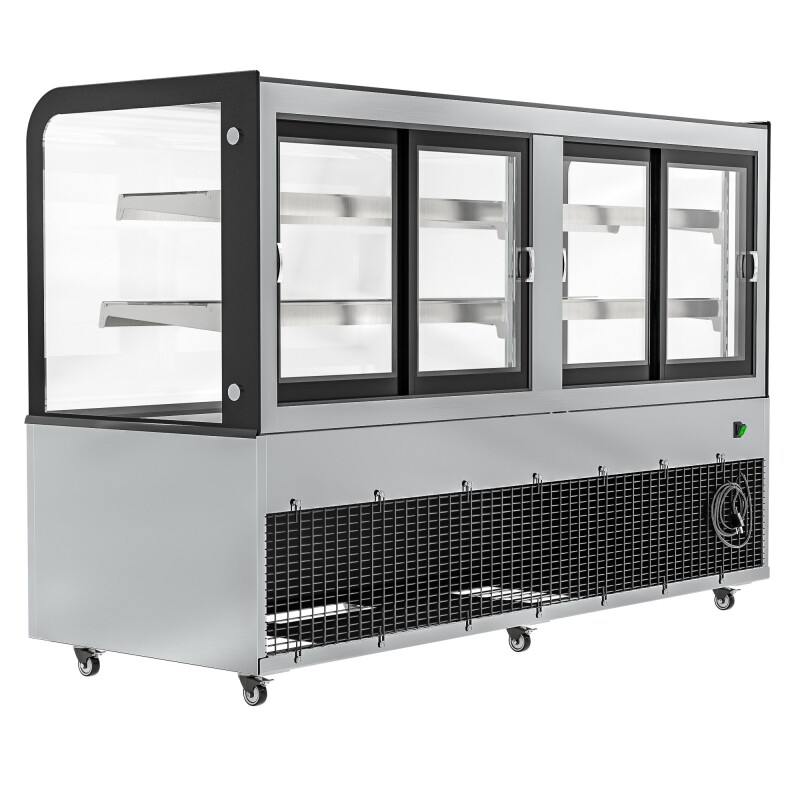 71 in. Dry Bakery Display Case with Front Curved Glass Protection, 20 cu ft BDC20C, product image 8 of 12
