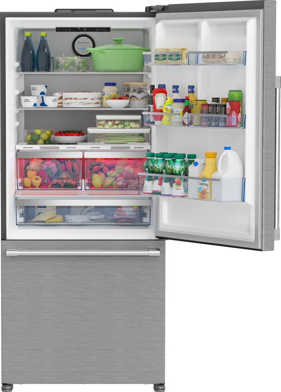 30" Bottom Freezer Refrigerator with Harvestfresh BFBD30216SSIM