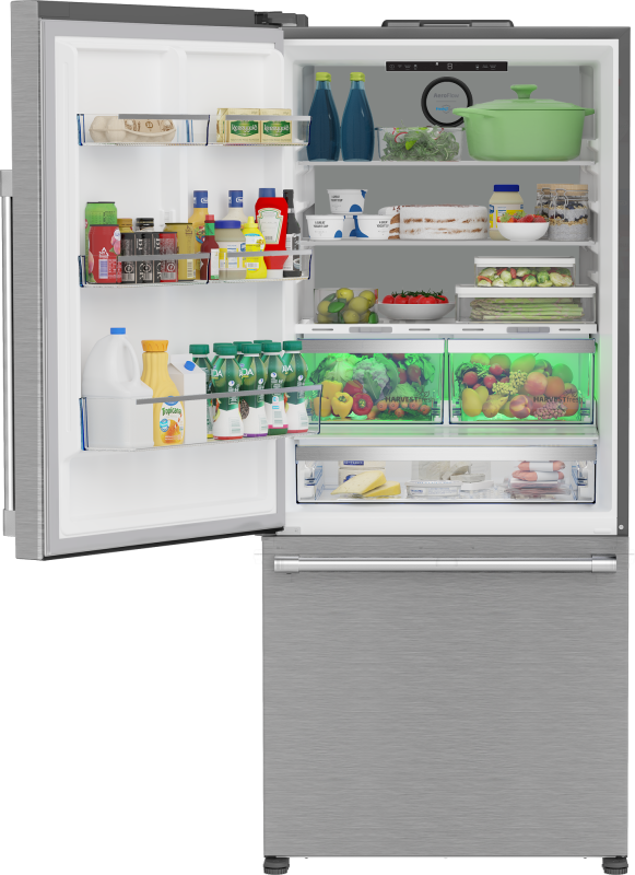 30" Bottom Freezer Refrigerator with HarvestFresh BFBD30216SSIML