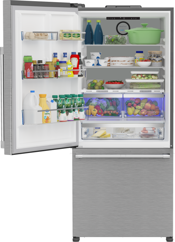 30" Bottom Freezer Refrigerator with HarvestFresh BFBD30216SSIML