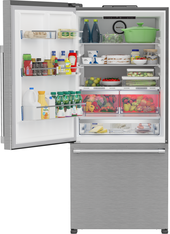30" Bottom Freezer Refrigerator with HarvestFresh BFBD30216SSL