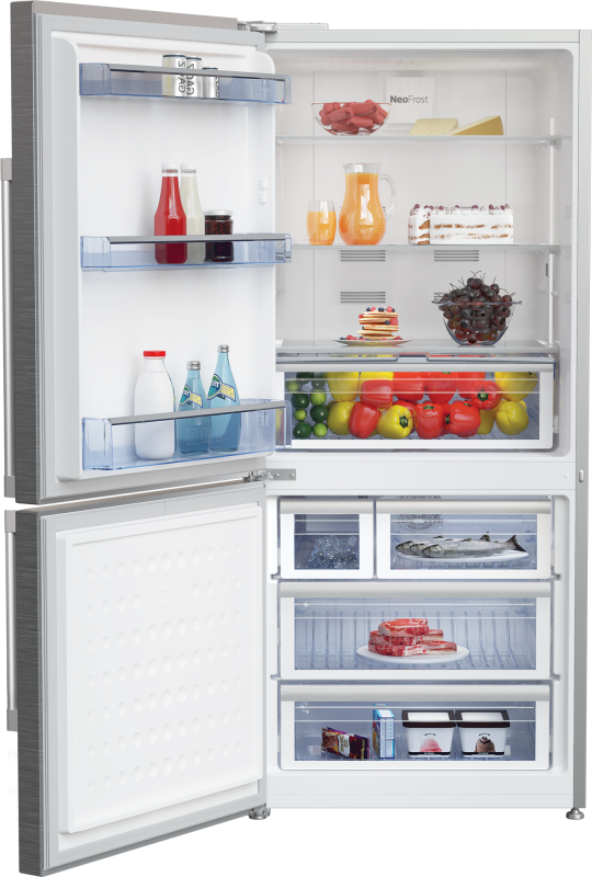 30" Freezer Bottom Stainless Steel Refrigerator with Auto Ice Maker (Left Hinge) BFBF3018SSIML