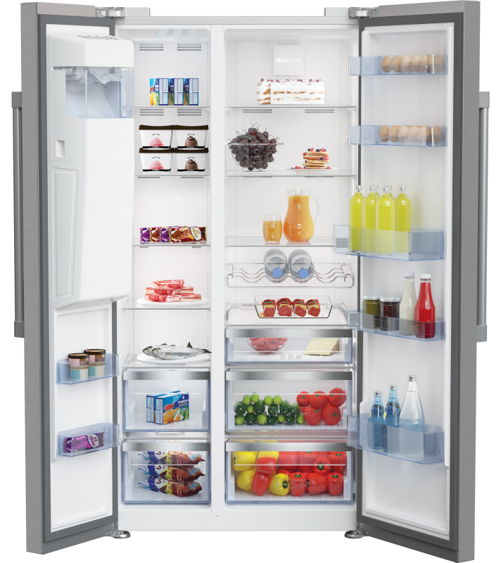 36" Side by Side Stainless Steel Refrigerator with Auto Ice and Water Through the Door BFSB3622SS