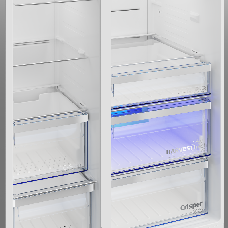 36" Side by Side Refrigerator with Harvestfresh BFSB3622XSS