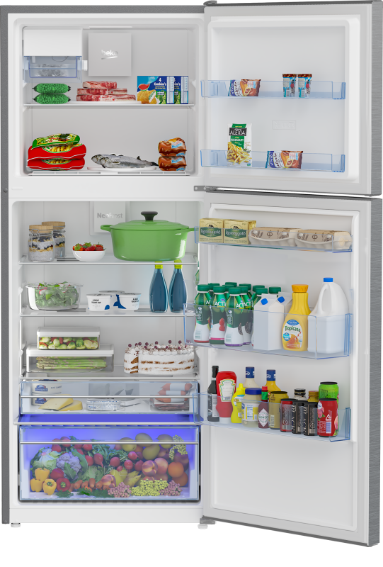 28" Freezer Top Stainless Steel Refrigerator with Auto Ice Maker BFTF2716SSIM