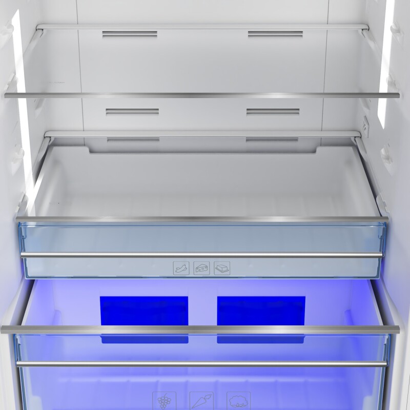 28" Freezer Top Stainless Steel Refrigerator with Auto Ice Maker BFTF2716SSIM