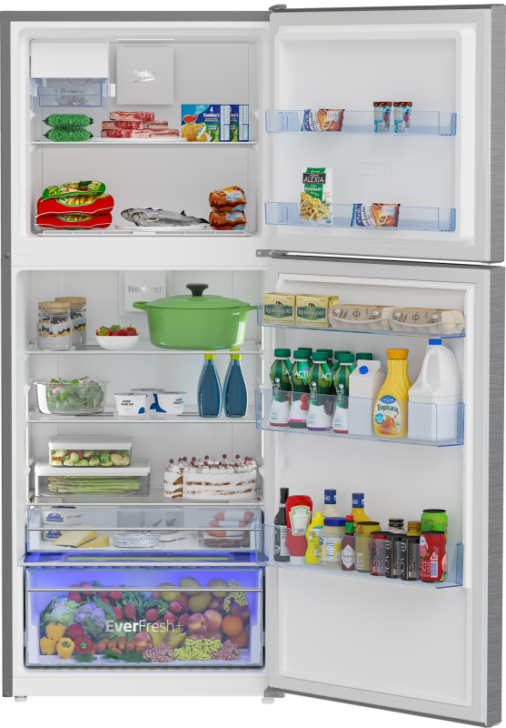 28" Freezer Top Stainless Steel Refrigerator with Auto Ice Maker and Everfresh+ BFTF2716SSIME