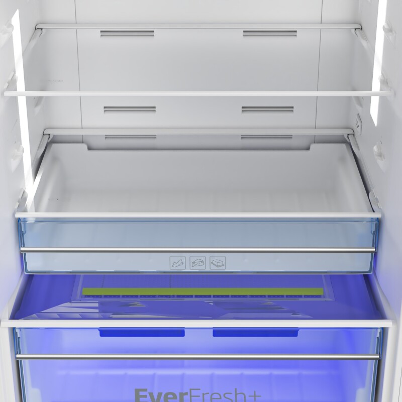 28" Freezer Top Stainless Steel Refrigerator with Auto Ice Maker and Everfresh+ BFTF2716SSIME