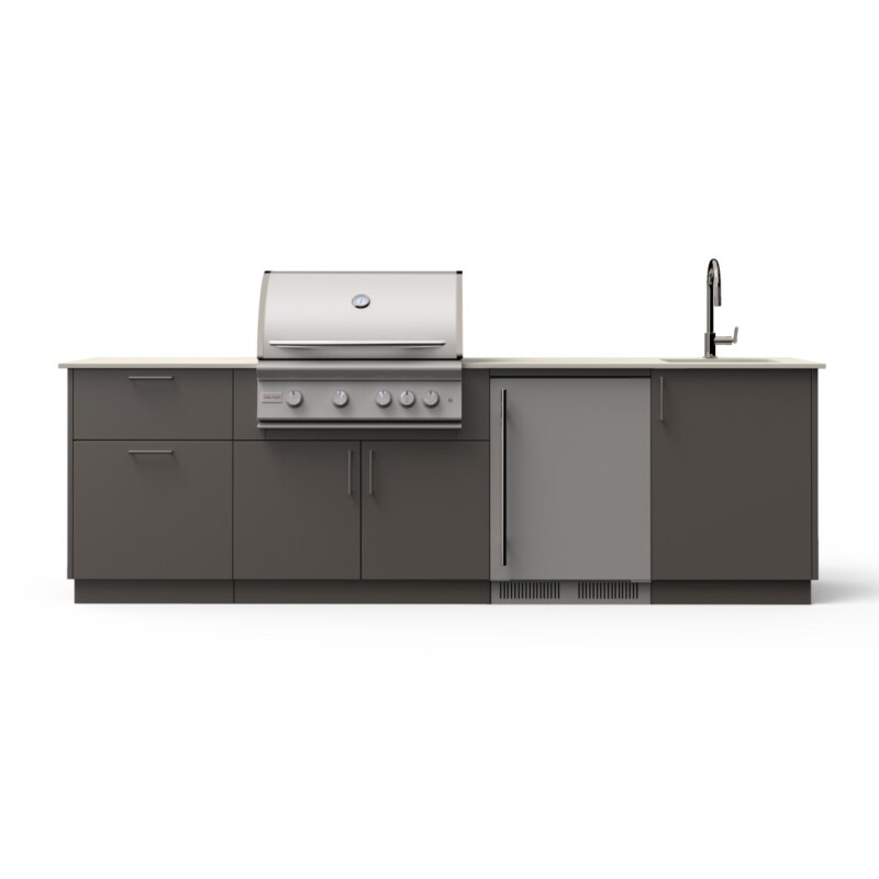 Golden Hour 10-Ft Outdoor Kitchen Island  w/ 32-Inch Marine Grade Premium LTE+ BGLDH32MG