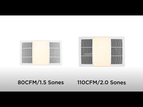 PowerHeat 110 CFM 2.0 Sones Heater Exhaust Fan with CCT LED Lighting BHFLED110