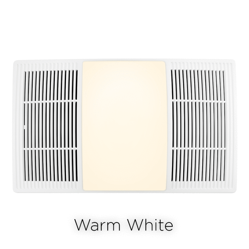 PowerHeat 110 CFM 2.0 Sones Heater Exhaust Fan with CCT LED Lighting BHFLED110