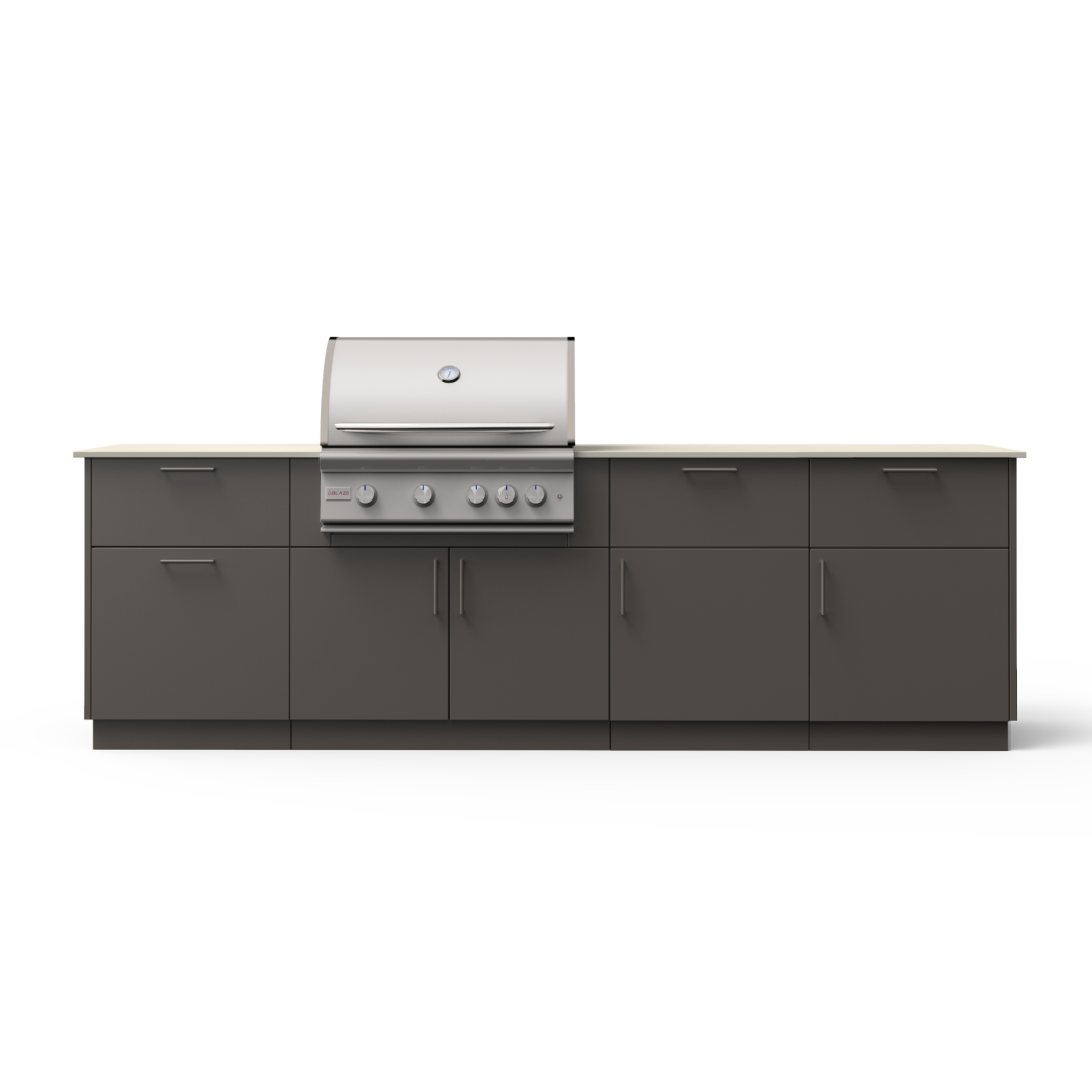 High Noon 10-Ft Outdoor Kitchen Island w/ 32-Inch Premium LTE+ BHINO32GUNAERISNG