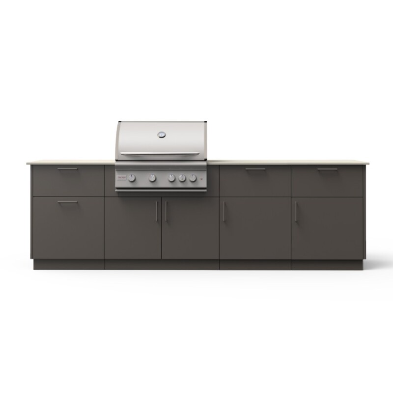 High Noon 10-Ft Outdoor Kitchen Island  w/ 32-Inch Marine Grade Premium LTE+ BHINO32MG