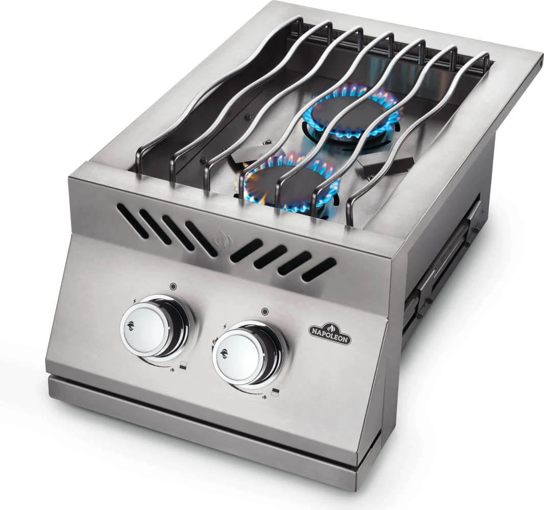 Built-in 500 Series Inline Dual Range Top Burner with Stainless Steel Cover BI12RTNSS
