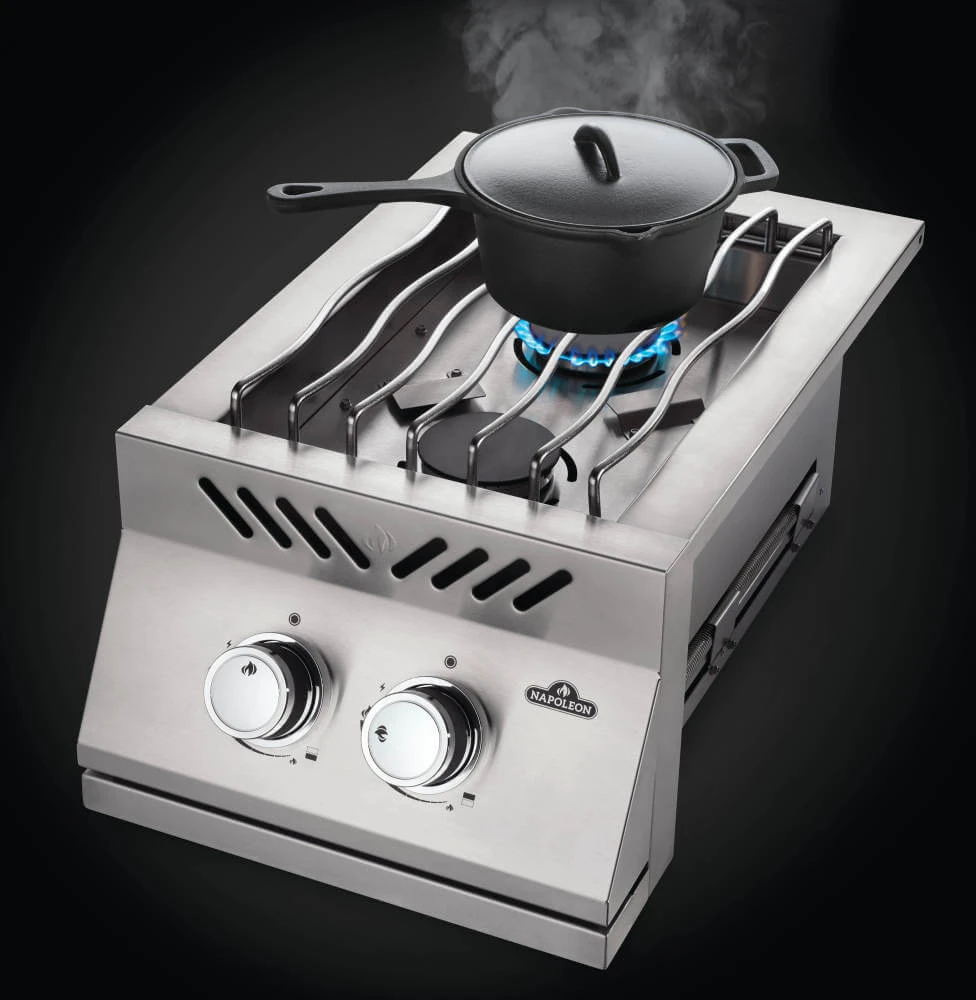 Built-in 500 Series Inline Dual Range Top Burner with Stainless Steel Cover BI12RTNSS