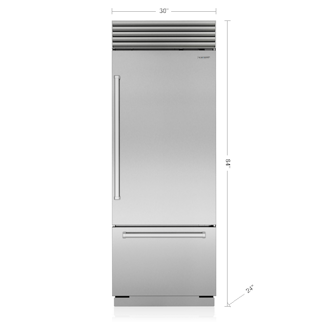 30" Classic Over-and-Under Refrigerator/Freezer - Right Hinge BI30USTHRH