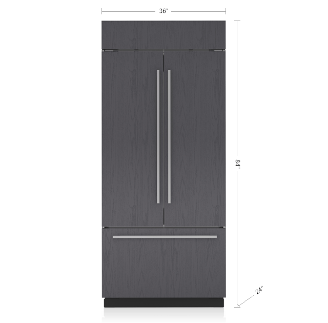 36" Classic French Door Refrigerator/Freezer with Internal Dispenser - Panel Ready BI36UFDIDO