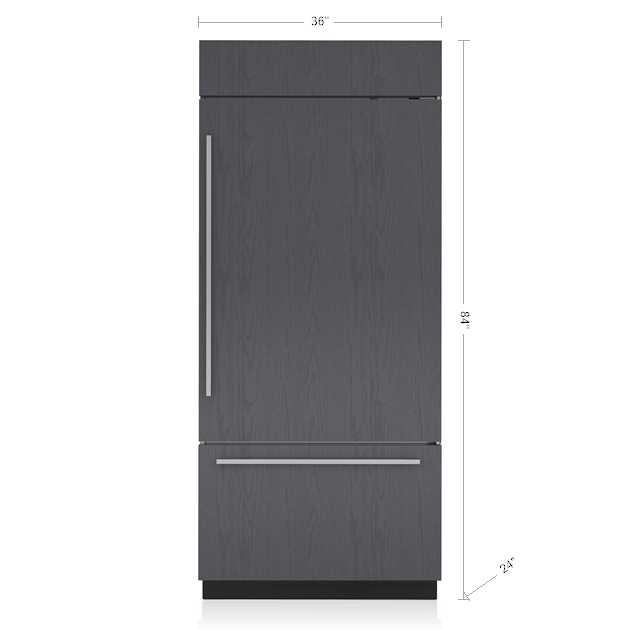 36" Classic Over-and-Under Refrigerator/Freezer with Internal Dispenser - Panel Ready - Left Hinge BI36UIDOLH