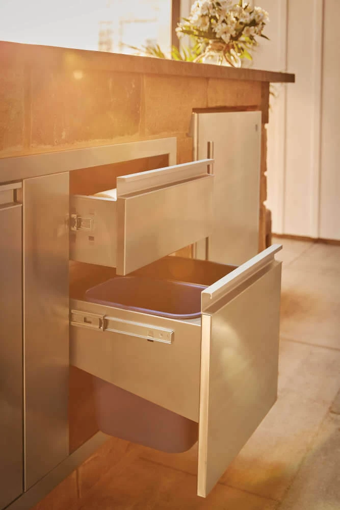 42 x 24 inch Large Door & Waste Bin Drawer and Waste Bin Drawer BI42241D1W