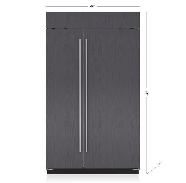 48" Classic Side-by-Side Refrigerator/Freezer with Internal Dispenser - Panel Ready BI48SIDO
