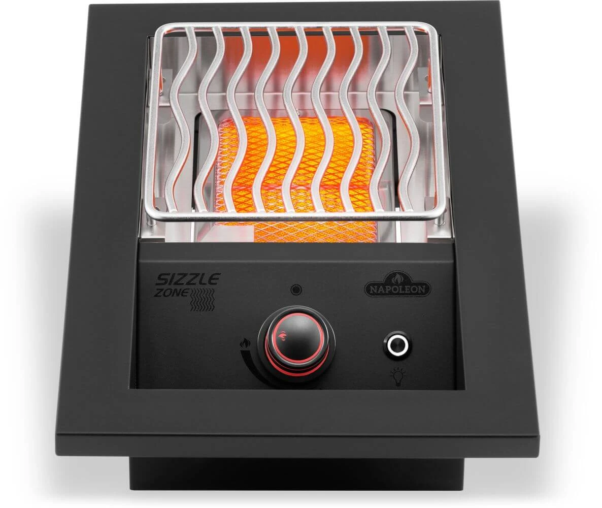 Built-in 700 Series Single Infrared Burner with Matte Black Cover BIB10IRPMK