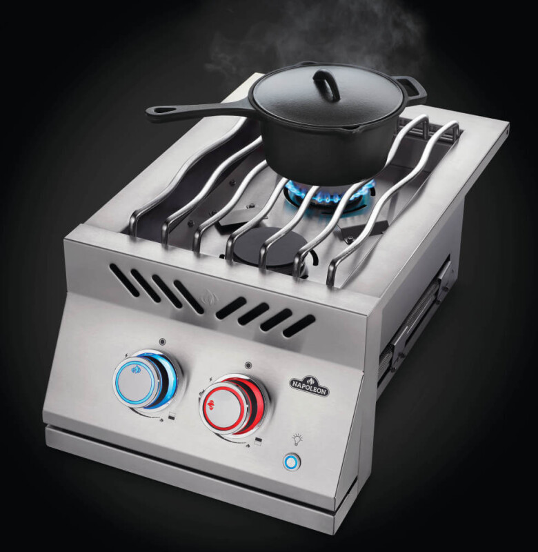Built-in 700 Series Inline Dual Range Top Burner with Stainless Steel Cover BIB12RTNSS