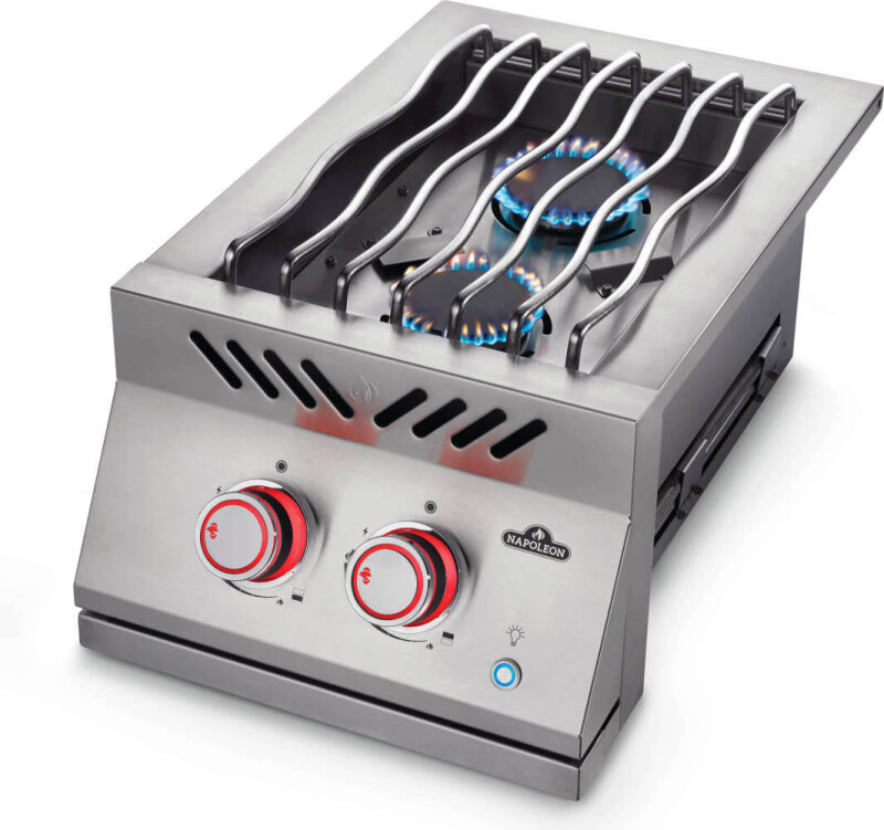 Built-in 700 Series Inline Dual Range Top Burner with Stainless Steel Cover BIB12RTPSS