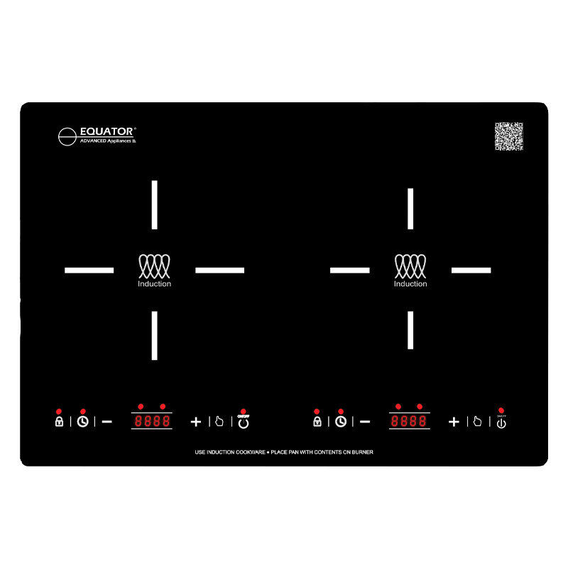 20 inch HORIZONTAL 2-BURNER Induction Cooktop 9 Power Builtin - Freestand 110V BIC202