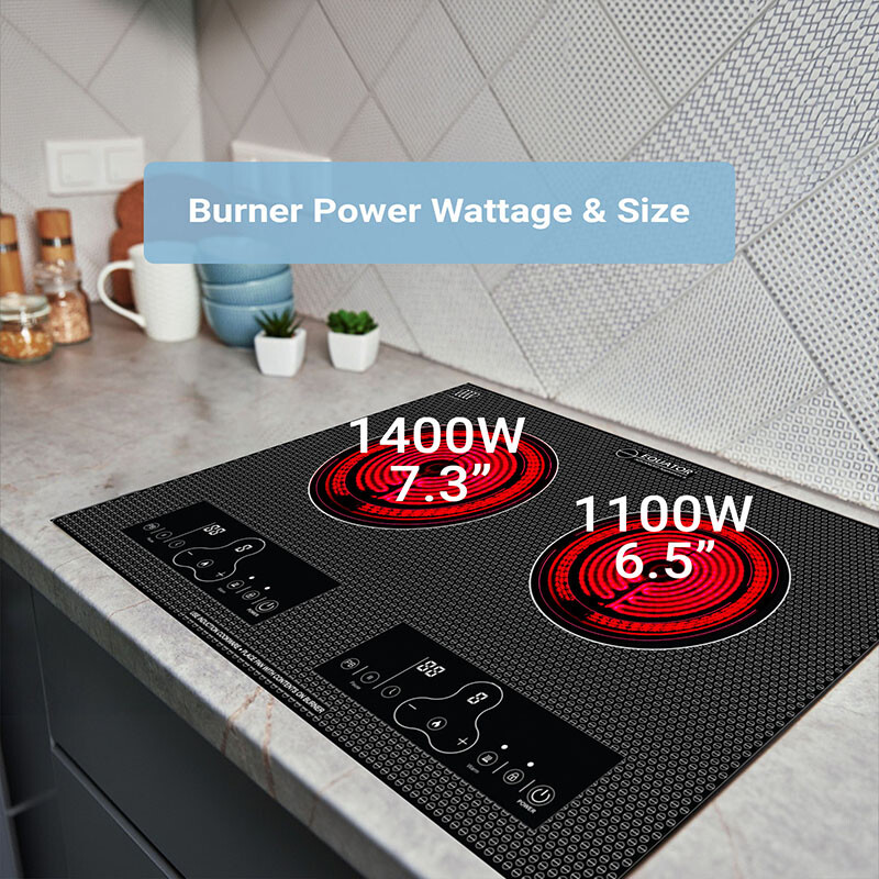20inch Built-In/Freestanding 2 Burner HORIZONTAL Induction Cooktop 110V BIC202CCED, product image 8 of 19