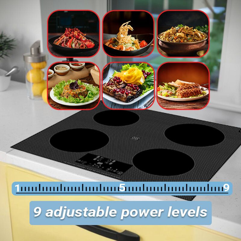 24 inch Built-In 4 Burner Induction Cooktop POWER BOOST Keep Warm 240V 7400W BIC244CCED, product image 19 of 19