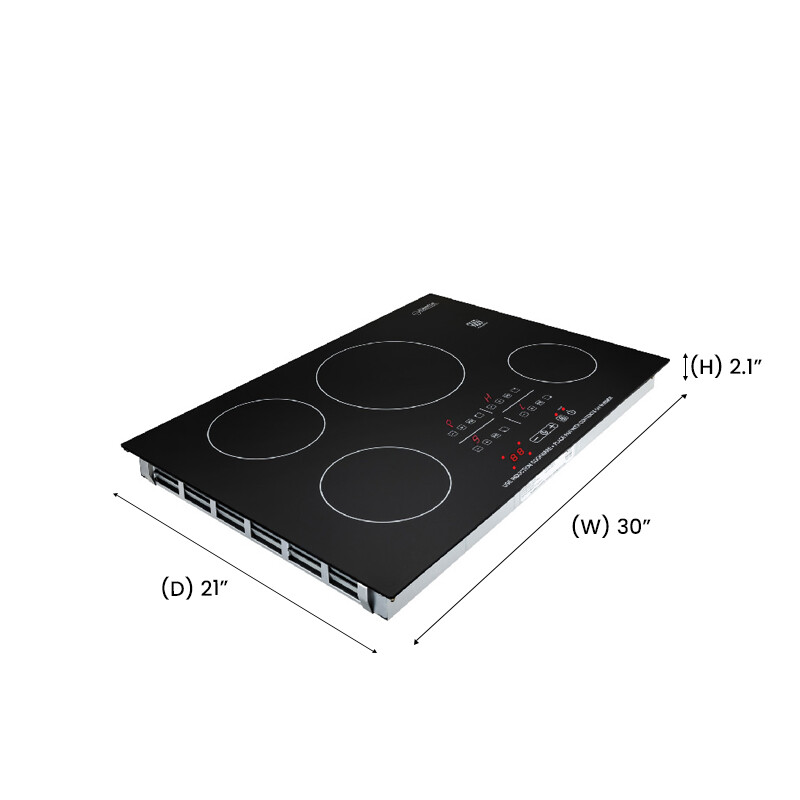 30 inch Built-in 4 Burner Induction Cooktop 9 Level POWER BOOST 220V BIC304, product image 6 of 10