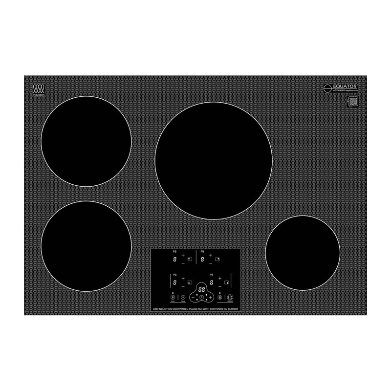 30 inch Built-In 4 Burner Induction Cooktop POWER BOOST Keep Warm 240V 7400W BIC304CCED