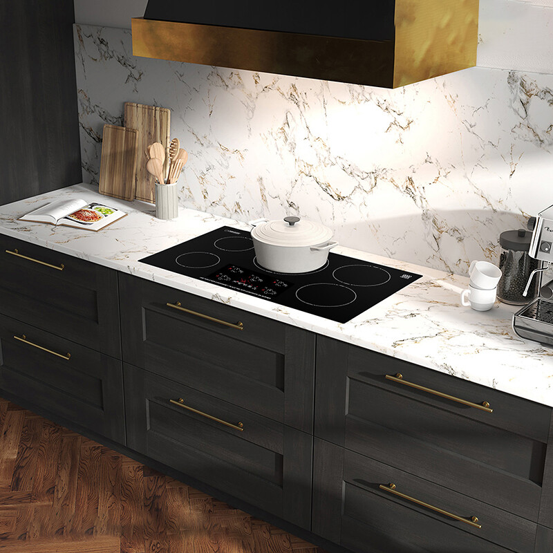 36 inch Built-in 5 Burner Induction Cooktop 9 Level POWER BOOST 220V BIC365, product image 8 of 9