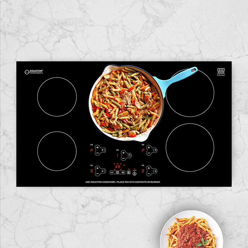 36 inch Built-in 5 Burner Induction Cooktop 9 Level POWER BOOST 220V BIC365, product image 9 of 9