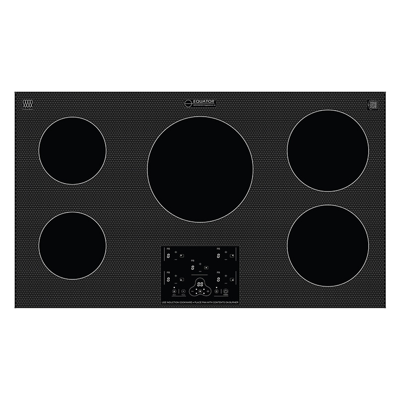 36 inch Built-In 5 Burner Induction Cooktop POWER BOOST Keep Warm 240V/9600W BIC365CCED