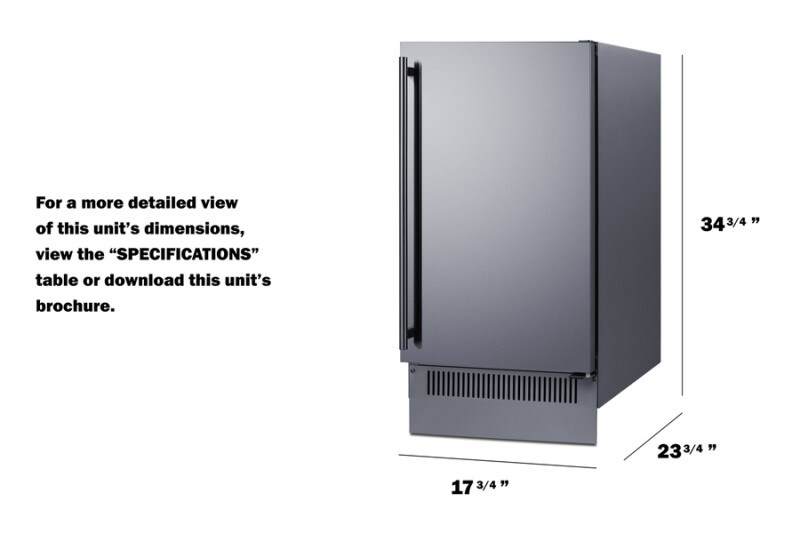 18" Wide Clear Icemaker BIM182