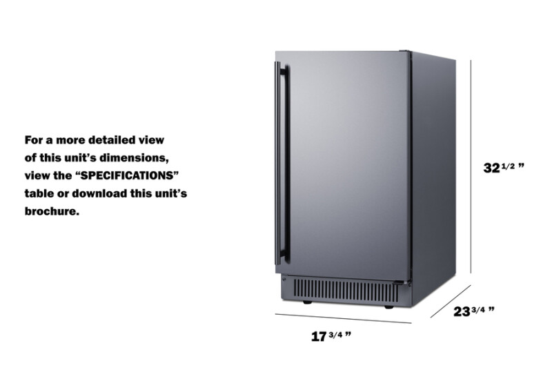 18" Wide Clear Icemaker, ADA Compliant view 2