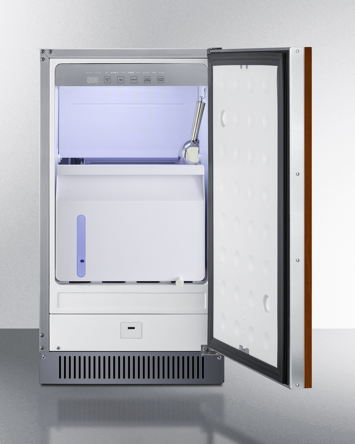18" Wide Clear Icemaker, ADA Compliant (Panel Not Included) BIM182ADAIFLHD