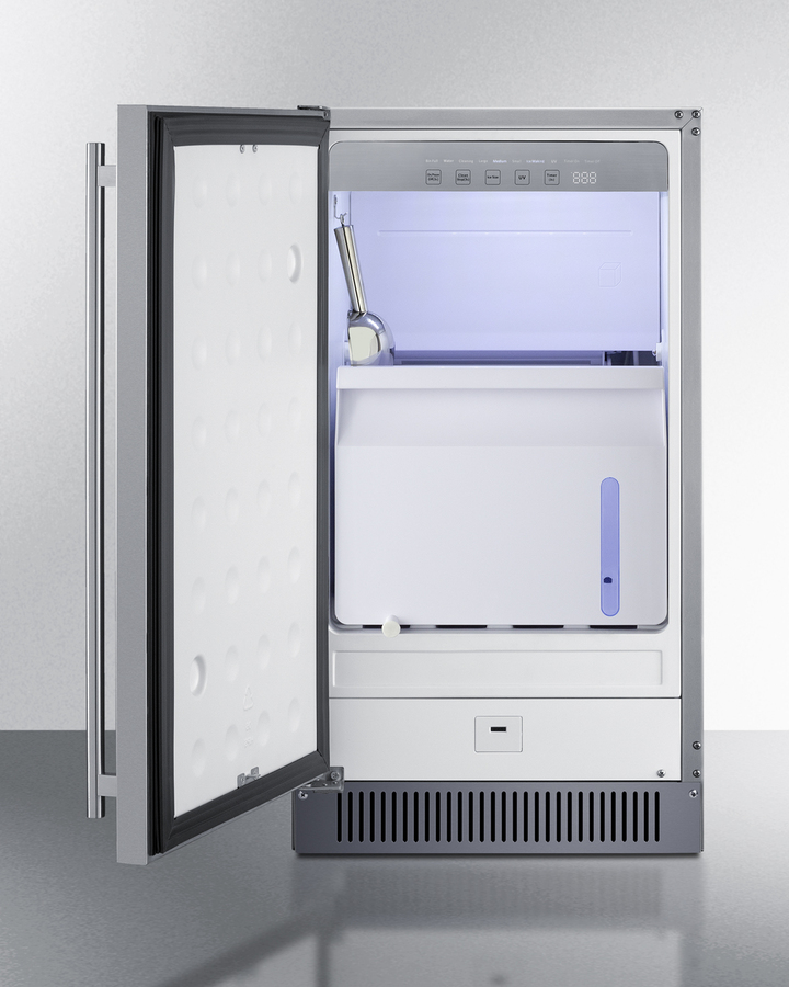 18" Wide Clear Icemaker, ADA Compliant BIM182ADALHD