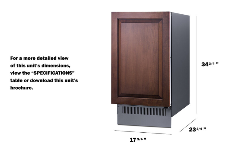 18" Wide Clear Icemaker (Panel Not Included) BIM182IF
