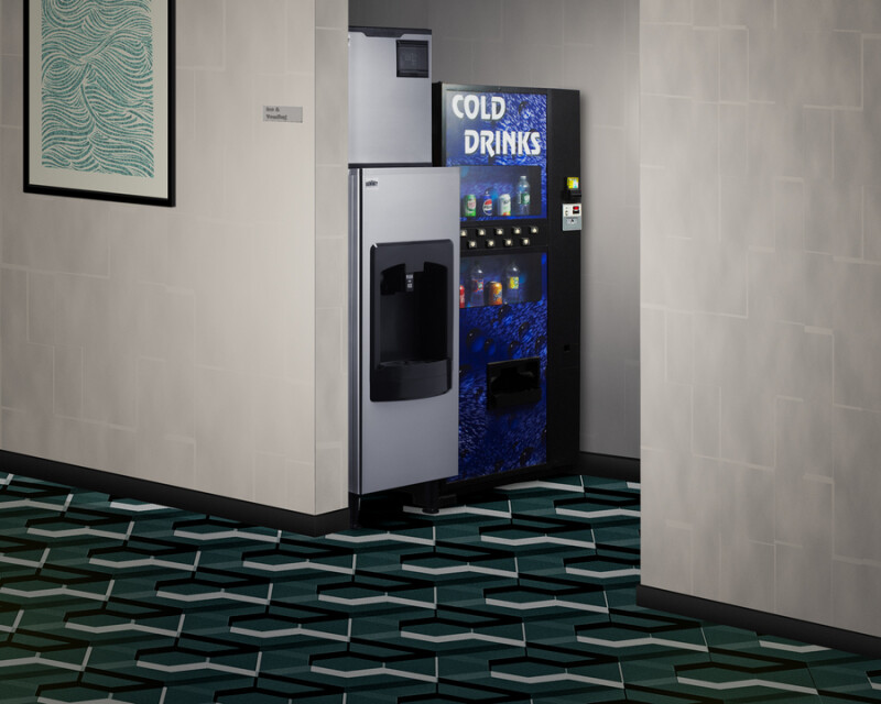 350 lb. Commercial Ice Machine With Ice Dispenser BIM350KDISP