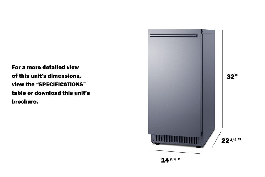 18" Built-In Ice Machine, ADA Compliant BIM62ADALHD