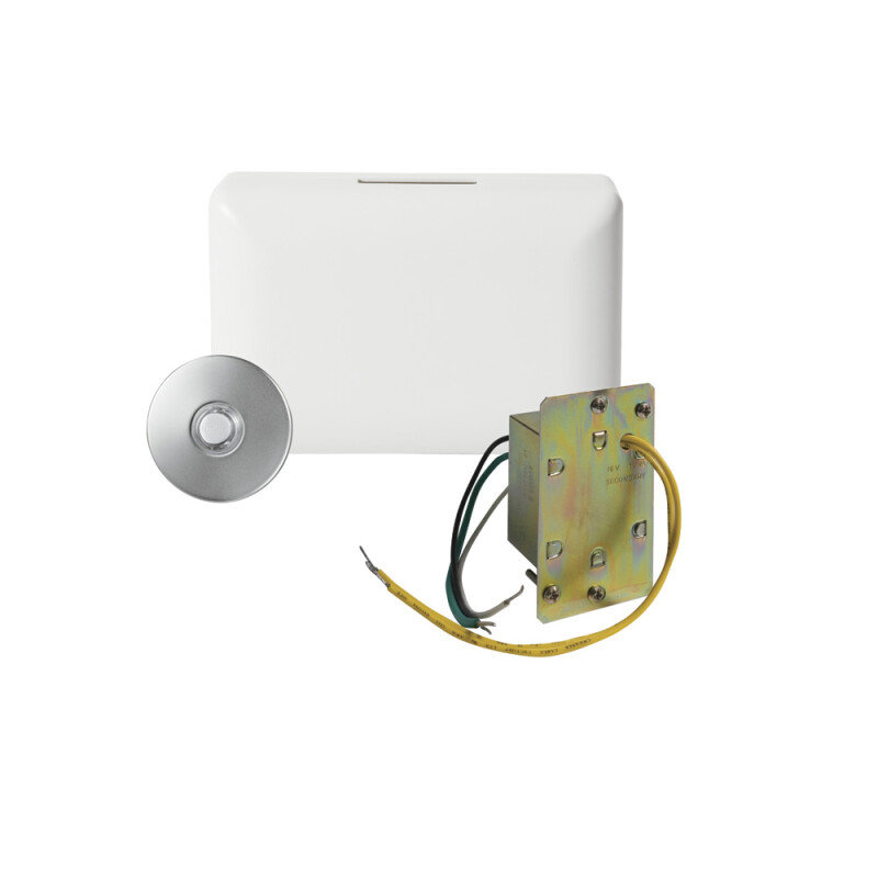 Builder Kit Doorbell with Lighted Satin Nickel Pushbutton BK240SLSN