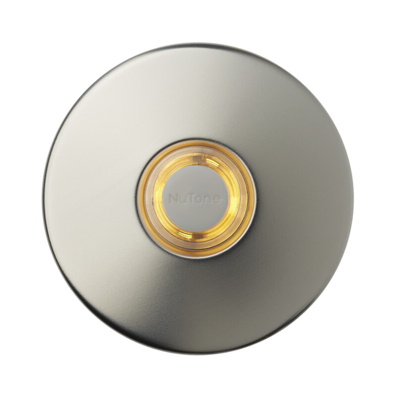 Line Voltage Wired Doorbell w/ LED Lighted Satin Nickel Stucco Pushbutton Builder Kit BKL340LSN