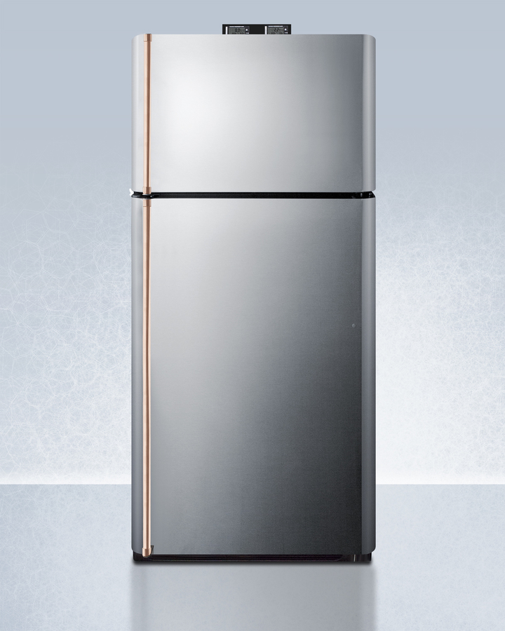 30" Wide Break Room Refrigerator-Freezer with Antimicrobial Pure Copper Handles BKRF18PLCP